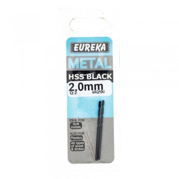 Eureka Black Metal Hss Drill Bit 2.0mm Quantity:2, EUREKA - Cashbuild