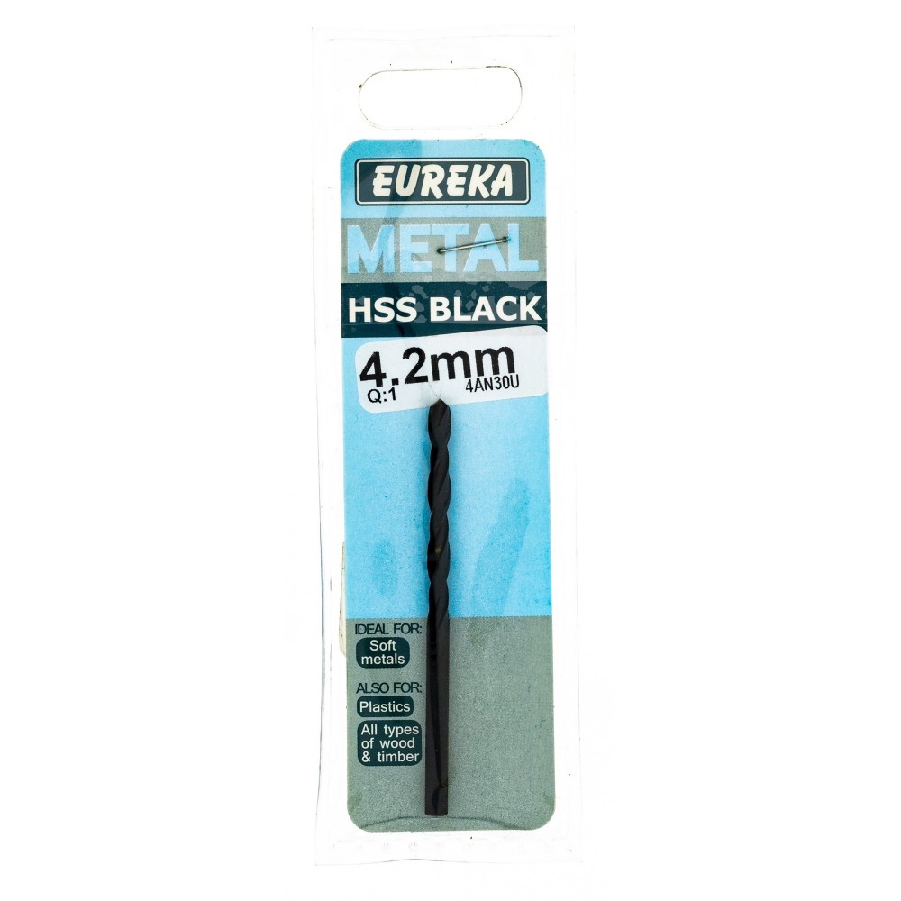 Eureka Black Metal Hss Drill Bit 4.2mm Quantity:1, EUREKA - Cashbuild Eureka Black Metal Hss Drill Bit 4.2mm Quantity:1, EUREKA - Cashbuild