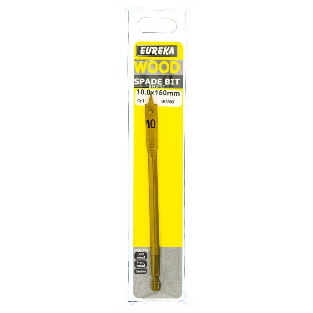 Eureka Spade Flat Drill Bit 10.0X150mm Quantity:1, EUREKA - Cashbuild Eureka Spade Flat Drill Bit 10.0X150mm Quantity:1, EUREKA - Cashbuild