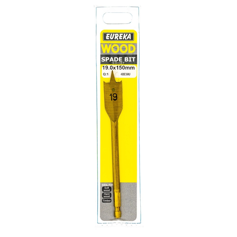 Eureka Spade Flat Drill Bit 19.0X150mm Quantity:1, EUREKA - Cashbuild Eureka Spade Flat Drill Bit 19.0X150mm Quantity:1, EUREKA - Cashbuild