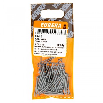 Eureka Nail Wire Flat Head 25mm Quantity:40G, EUREKA - Cashbuild