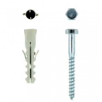 EUREKA COACH SCREW AND PLUG 8x75mm P10 Quantity:2ea - Cashbuild