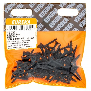 EUREKA DRYWALL SCREW COARSE THREAD 3.9X25mm Quantity:100 - Cashbuild