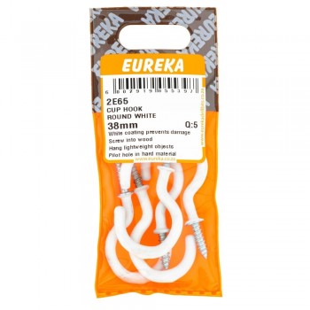 Eureka Picture Hook White 38mm Quanitity:5, EUREKA - Cashbuild