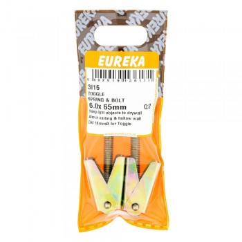 Eureka Toggle Spring & Bolt 6.0X 65mm Quantity:2, EUREKA - Cashbuild