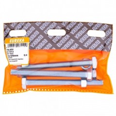 Eureka Set Screw & Nut Galvanised 12X125mm Quantity:4, EUREKA - Cashbuild