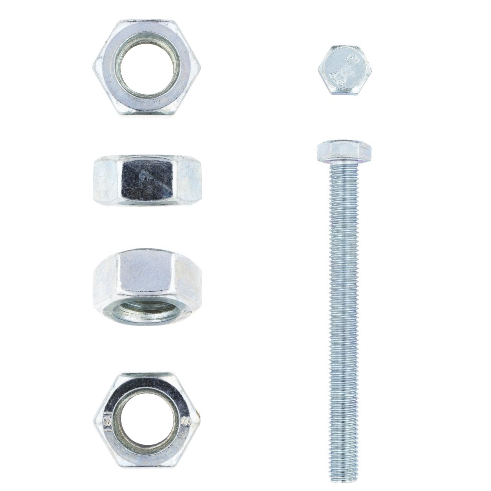 Eureka Set Screw & Nut Galvanised 12X125mm Quantity:4, EUREKA - Cashbuild Eureka Set Screw & Nut Galvanised 12X125mm Quantity:4, EUREKA - Cashbuild