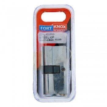 Euro Cylinder Steel Chrome Plated 60X17X9.8mm Quantity:1, FORT KNOX - Cashbuild