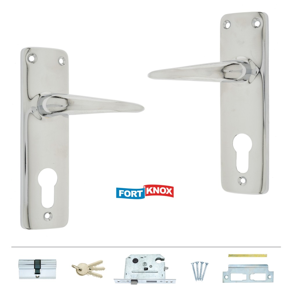 Lockset Euro 60mm Quantity:1, FORT KNOX - Cashbuild Lockset Euro 60mm Quantity:1, FORT KNOX - Cashbuild