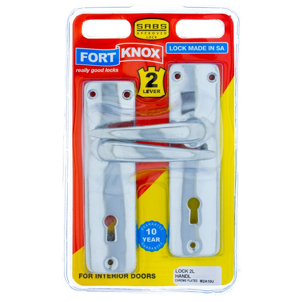 Lockset Fort Knox 2 Lever Lockset Chrome Plated, FORT KNOX - Cashbuild Lockset Fort Knox 2 Lever Lockset Chrome Plated, FORT KNOX - Cashbuild