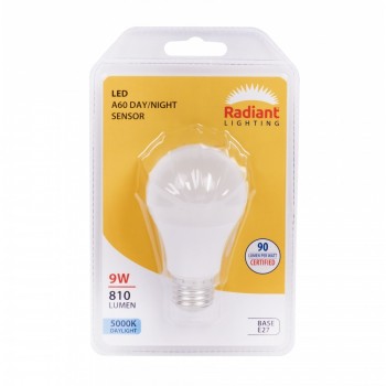 Globe Led A60 Day/Night 9W ES Rad, RADIANT - Cashbuild