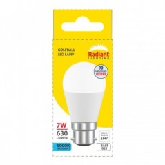 Globe Led Golfball 7W BC Rad, RADIANT - Cashbuild