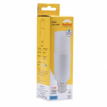 Globe Led Stick Lamp 12W BC Rad, RADIANT - Cashbuild