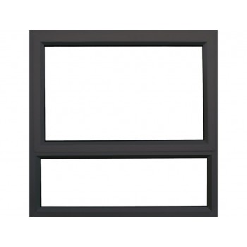 Window Frame Aluminium Pt99 Charcoal Obscure Glass