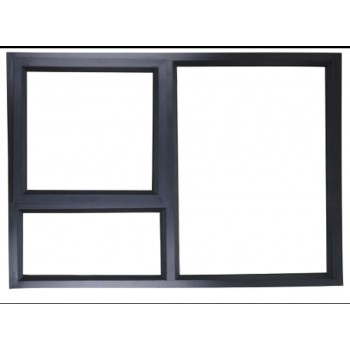 Window Frame Aluminium Pt159 Charcoal Clear Left Hand