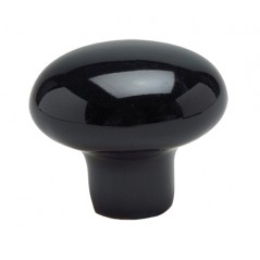 Knob Porcelain 45mm Black