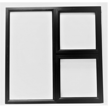 Window Frame Aluminium Ptt1212 Charcoal Clear Left Hand,  - Cashbuild