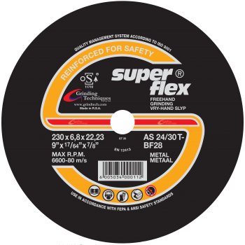 Superflex Industrial Grinding Disc For High Alloy Steel, Mild Steel & Cast Iron, SUPERFLEX - Cashbuild
