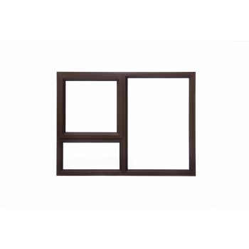 Window Frame Aluminium 28-Pt129 Bronze Clear Left Hand,  - Cashbuild