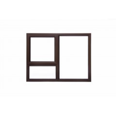 Window Frame Aluminium 28-Pt129 Bronze Clear Left Hand,  - Cashbuild