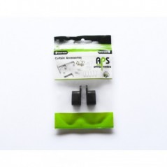 Black Curtain Track End Caps Quantity:2,  - Cashbuild