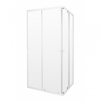 Entrée Shower Door Corner Entry White 880x880x1850mm, ENTRÉE - Cashbuild