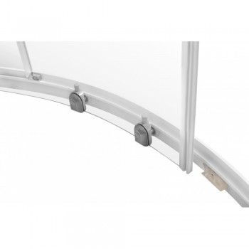 Entrée Shower Door Quarter Round White 900x900x1850mm, ENTRÉE - Cashbuild