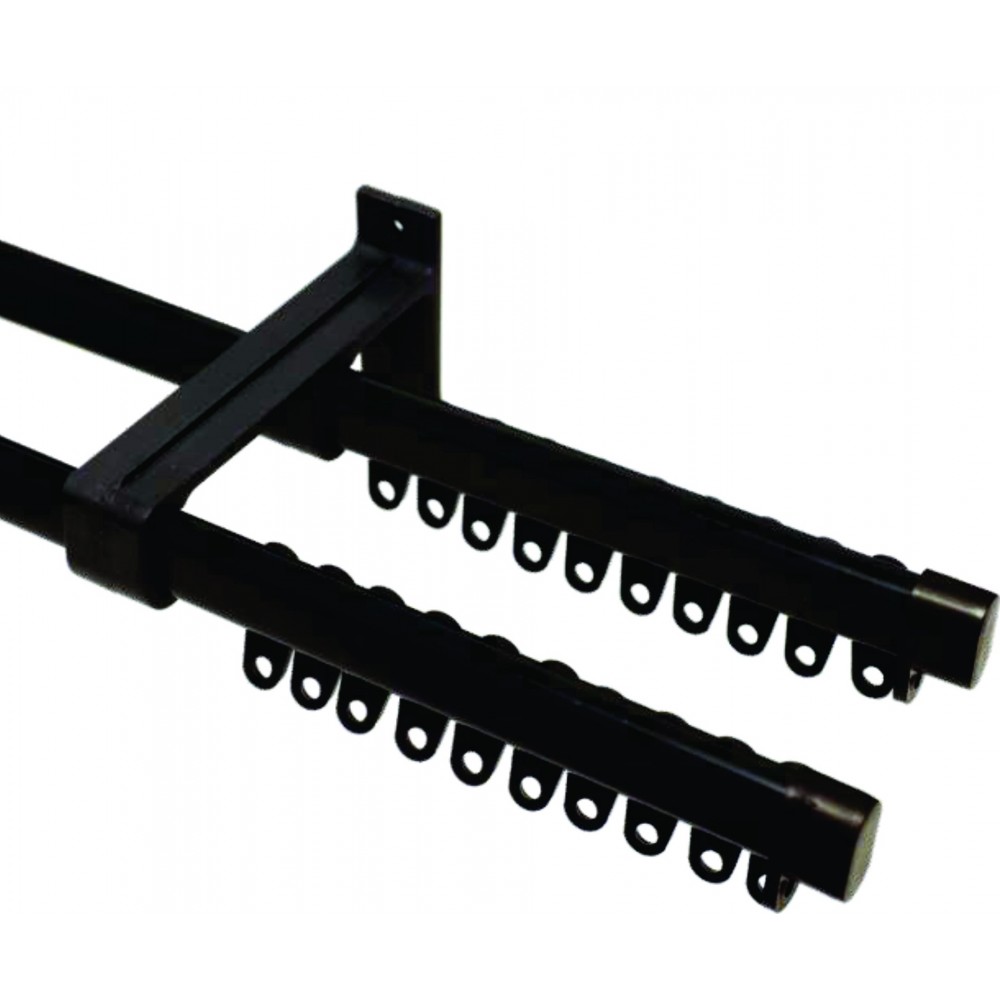 Charcoal Curtain Track Double 2.0M, - Cashbuild Charcoal Curtain Track Double 2.0M, - Cashbuild