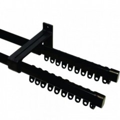Charcoal Curtain Track Double 3.0M,  - Cashbuild