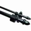 Curtain Rod 25/16mm Black Accessory Combo 2.0M,  - Cashbuild