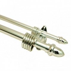 Curtain Rod 25/16mm Chrome Accessory Combo 2.5M,  - Cashbuild