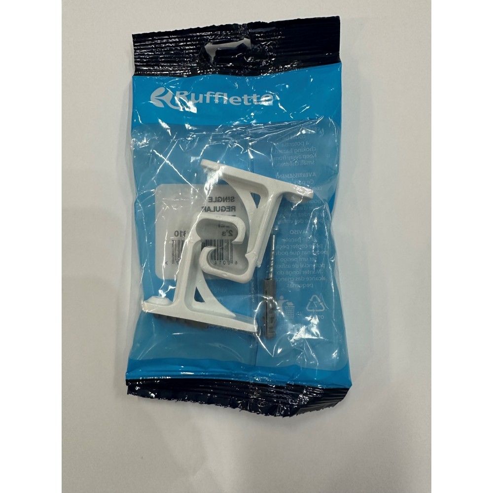 Curtain Track "C" Rail Single Brackets Quantity:2, - Cashbuild Curtain Track "C" Rail Single Brackets Quantity:2, - Cashbuild