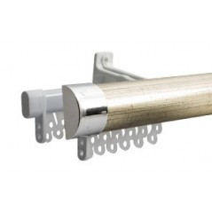 Double Curtain Track 2.5M German/Silver,  - Cashbuild
