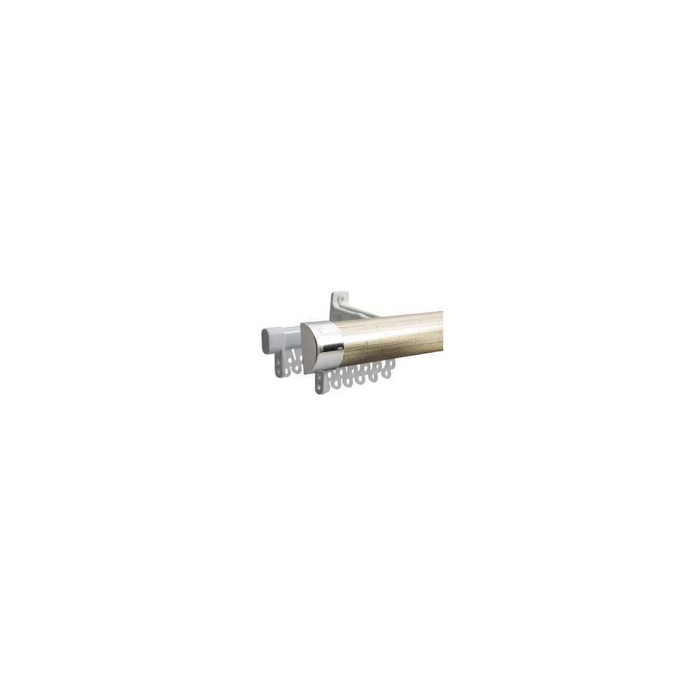 Double Curtain Track 3.0M German/Silver, - Cashbuild Double Curtain Track 3.0M German/Silver, - Cashbuild