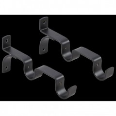 Curtain Track Black Double Heavy Duty Bracket 25mm,  - Cashbuild