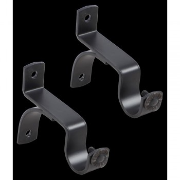 Curtain Track Black Single Heavy Duty Bracket 25mm,  - Cashbuild