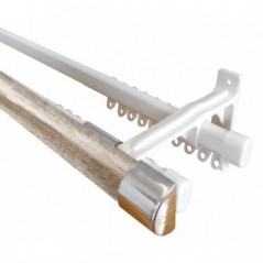 Double Curtain Track 1.5M German/Silver,  - Cashbuild