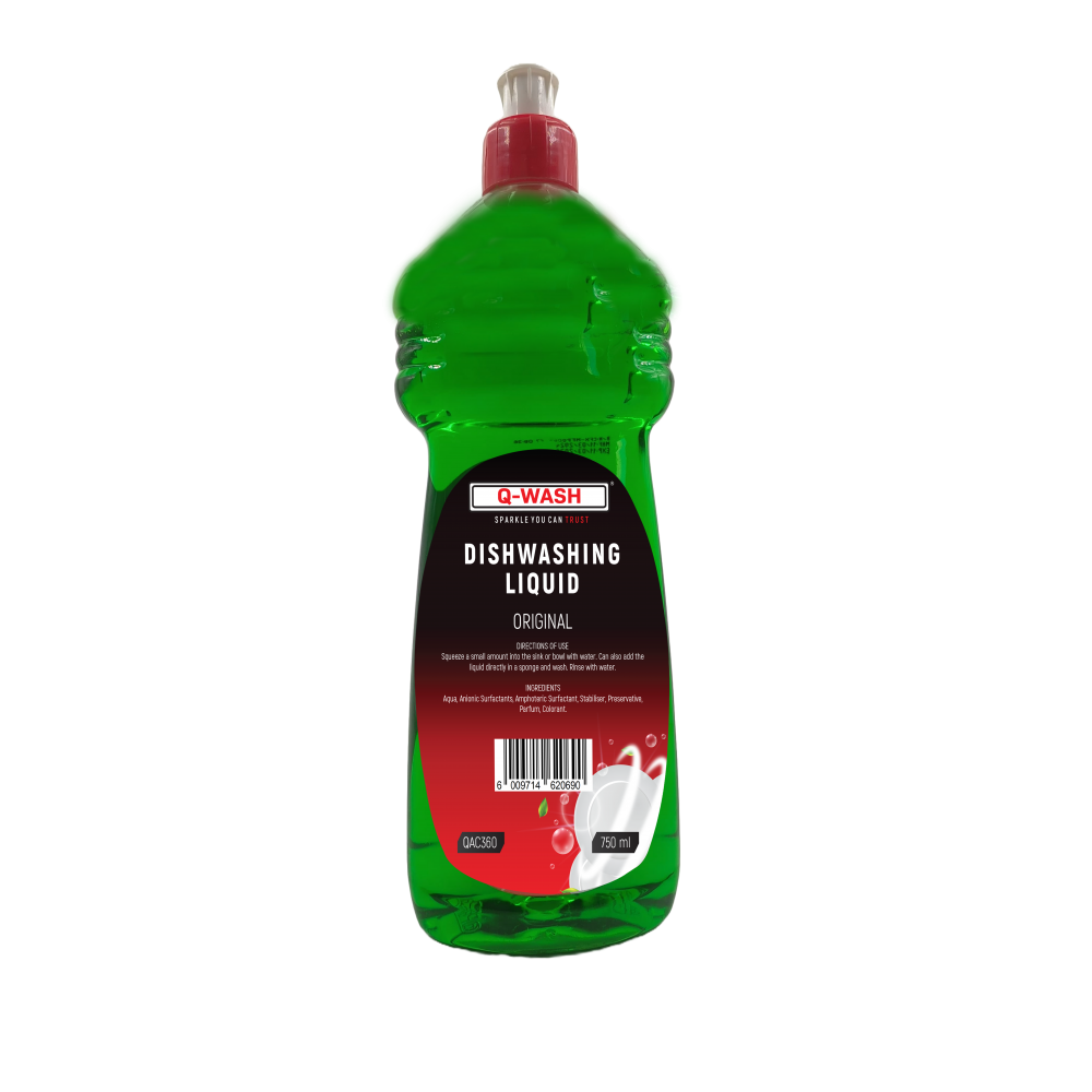 Q-Wash Dishwashing Liquid Green 750ml, Q-Wash - Cashbuild Q-Wash Dishwashing Liquid Green 750ml, Q-Wash - Cashbuild