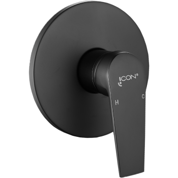 Lunalux Concealed Shower Mixer Black, ICON - Cashbuild