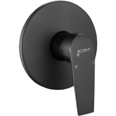 Lunalux Concealed Shower Mixer Black, ICON - Cashbuild