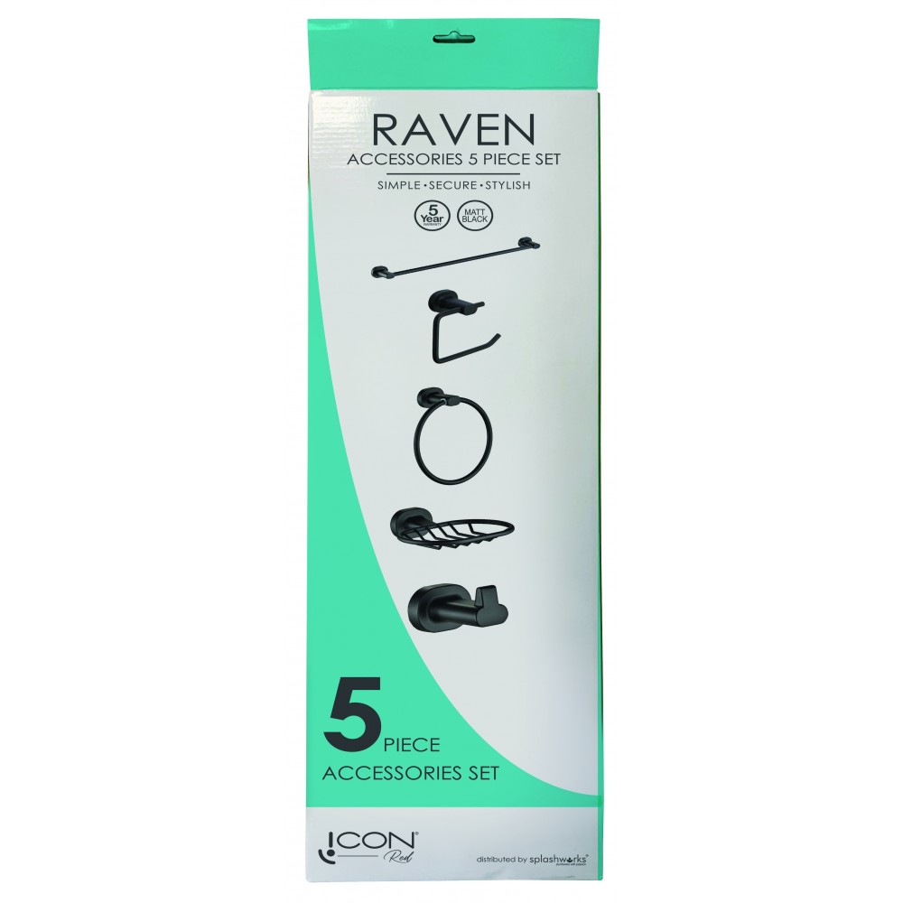 Raven 5 Piece Set Black, ICON - Cashbuild Raven 5 Piece Set Black, ICON - Cashbuild