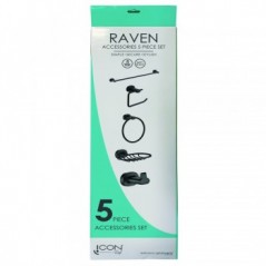 Raven 5 Piece Set Black, ICON - Cashbuild