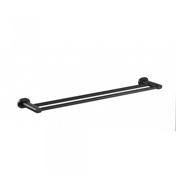 Raven Towel Rail Double 600mm Black, ICON - Cashbuild
