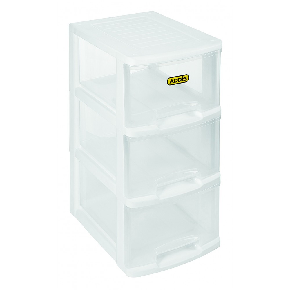 Slimline 3 Drawer Unit White, ADDIS - Cashbuild Slimline 3 Drawer Unit White, ADDIS - Cashbuild