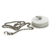 Chain Bath & Plug Set White