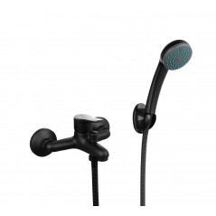 Quartz Black Bath Mixer With Hand Shower,  - Cashbuild