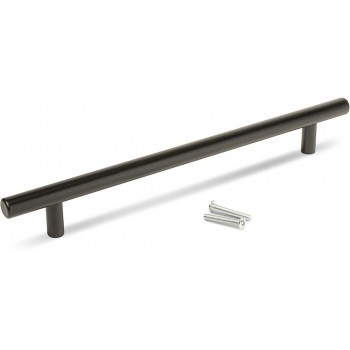 Samson Bar Handle Hollow 192mm Matt Black - Cashbuild
