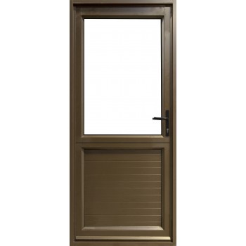 Door Aluminiumium Hinge Halfglass Stable Obscure Bronze,  - Cashbuild