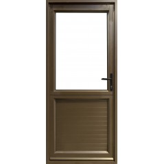 Door Aluminiumium Hinge Halfglass Stable Obscure Bronze,  - Cashbuild