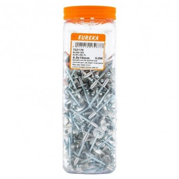 EUREKA BLIND RIVET ALUMINIUM LARGE FLANGE 4.8X10mm Quantity:200 - Cashbuild